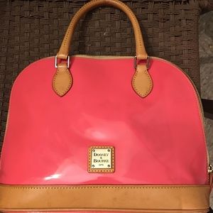 Pink Patient Leather Zip Zip Satchel